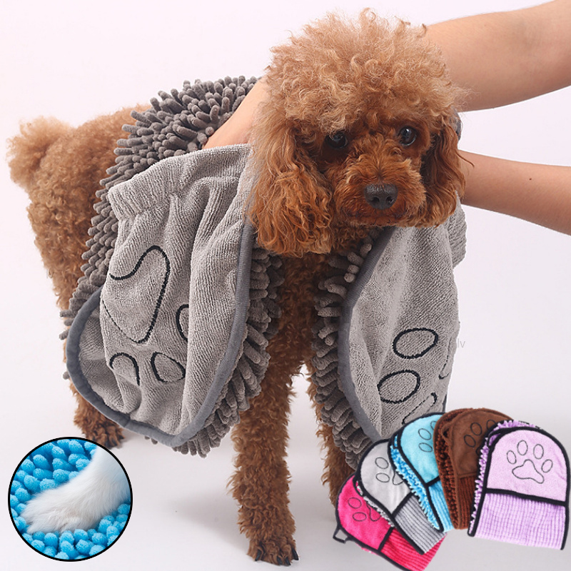 Super Absorbent Microfiber Bath Pet Towel - PawsAndPartners