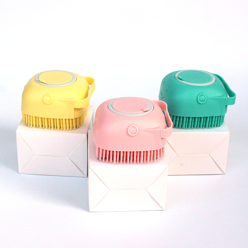 Silicone Bath Massage Brush with Shampoo Pouring Inside - PawsAndPartners