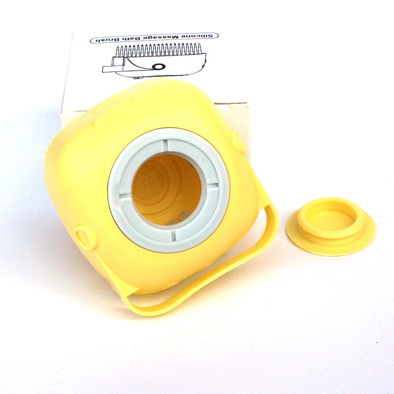 Silicone Bath Massage Brush with Shampoo Pouring Inside - PawsAndPartners