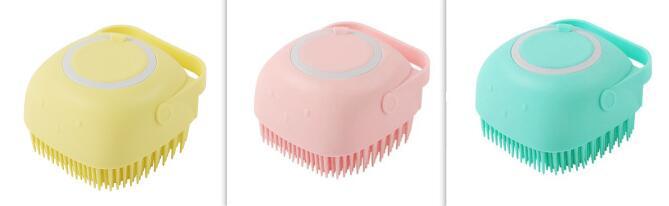 Silicone Bath Massage Brush with Shampoo Pouring Inside - PawsAndPartners
